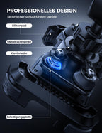Lamicall Motorrad Handyhalterung, Handyhalter Fahrrad - [2025 Doppelt Vibrationsgedämpft] Handy Motorradhalterung, 360° Drehbar Lenker Halterung für iPhone 17 16 15 Pro Max Samsung 4,7-6,8" Smartphone