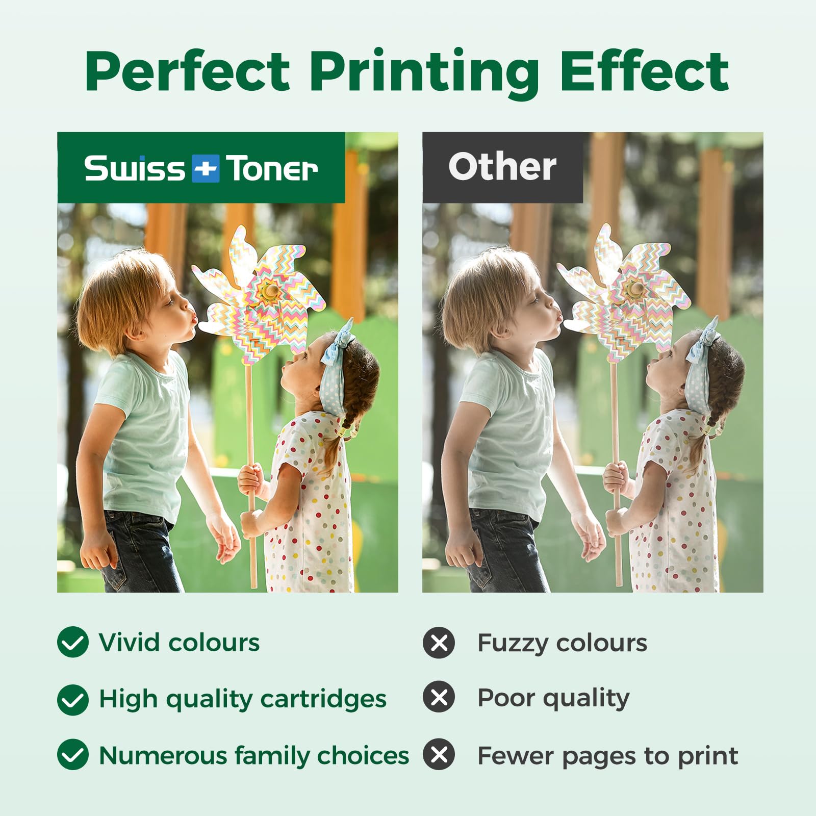 swiss toner 301XL 301 XL Patronen Kompatibel für HP 301 Druckerpatronen Multipack Schwarz und Farbe für HP Envy 4500 5530 Deskjet 3050 2540 2050 Officejet 2620 4630 (2-Pack)