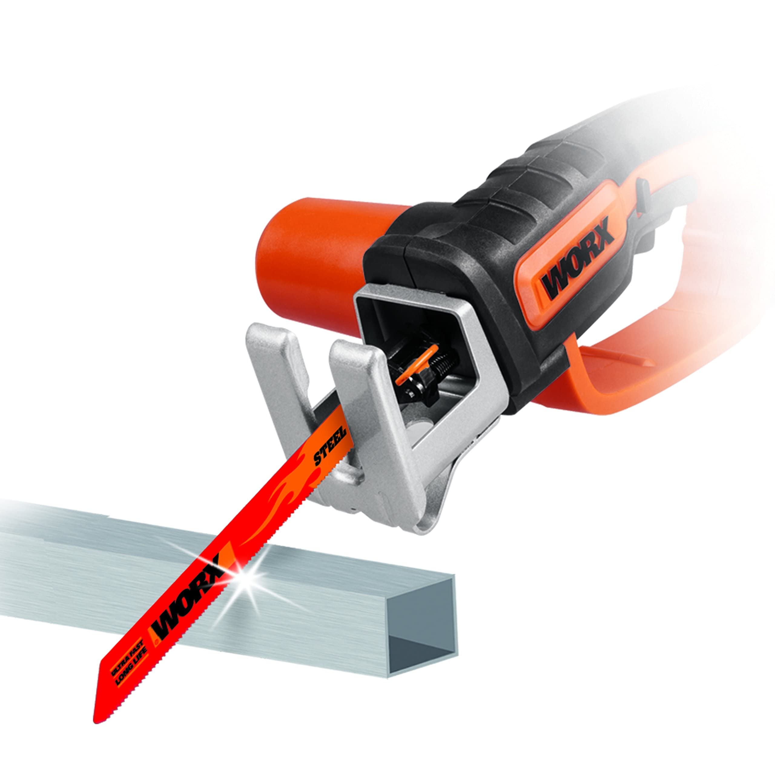 WORX WG894E.9 Säbelsägen 20V - ideal für Sägearbeit mit Holz/Stahl - max. Schnittiefe 60mm - PowerShare kompatibel - ohne Akku & Ladegerät