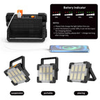 OHAYORI LED Baustrahler Akku, 4 Modi LED Strahler Akku, Campinglampe Aufladbar, Tragbare USB Wiederaufladbare PowerBank, Dimmbares Notlicht für Garten, Angeln, Camping, Wartung, Notfall (2 Stück)