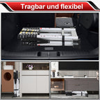 Lospitch 2M+2.3M Teleskopleiter Klappleiter, Rutschfester Aluleiter Mehrzweckleiter Ausziehbare Leiter, A-Rahmen 6+7 Sprossen Aluminiumleiter, 150 kg Tragfähigkeit