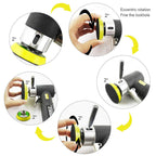 Mini Poliermaschine,druckluft Polierer 25mm 50mm 80mm Exzenter Schleifer Druckluft Winkelschleifer Poliermaschin/polierer Mit 24tlg Polierschwämme Polierpad Polierschleifmaschine Set für Auto