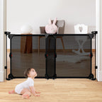 Ausziehbar Türschutzgitter,Babygitter,Treppenschutzgitter,Hundegitter,80-140cm Breit, 71cm Hoch, Wohnung Türgitter Öffnung in Zwei Richtungen
