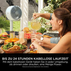 Shark FlexBreeze Ventilator Leise, Hybrid Ventilator Kabelgebunden & Kabellos, Tragbar, für Innen- und Außenbereich, UV- & Wasserbeständig, Ultraleistungsstark, Ultraleise, Weiß FA220EU