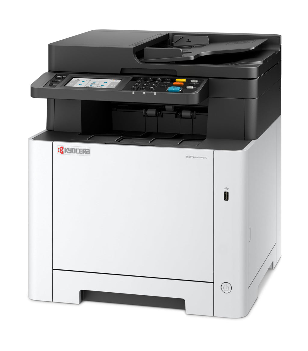 Kyocera Ecosys MA2600cwfx Farblaserdrucker Multifunktionsgerät WLAN: Drucker Scanner Kopierer, Faxgerät. Multifunktionsdrucker inkl. Mobile-Print-Funktion.