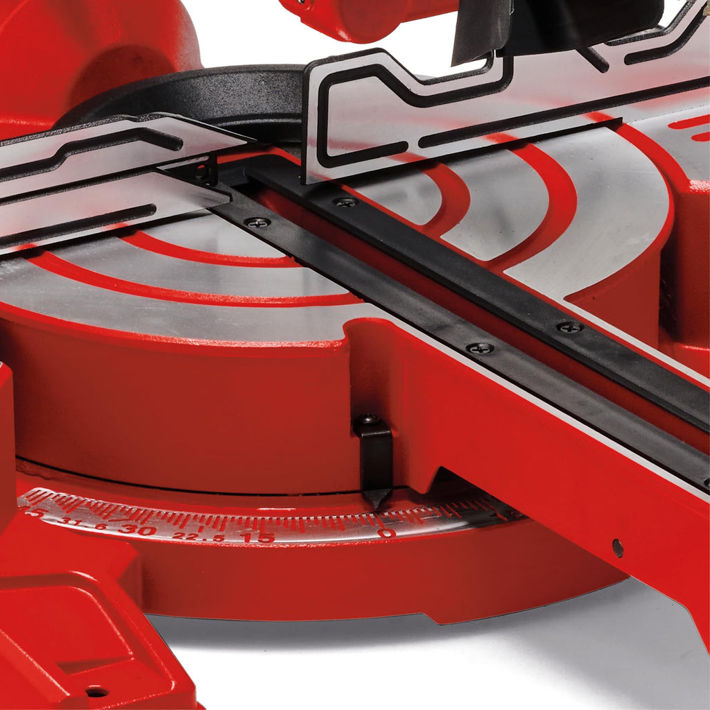 Einhell Zug-Kapp-Gehrungssäge TC-SM 216 (1600 W, max. 65 mm x 305 mm Schnitttiefe/-breite, Ø 216 mm Sägeblatt, Zugfunktion, Drehtisch mit Schnellverstellung, Laser)