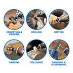 Dremel 4250 Rotationswerkzeug 175 W, Multifunktionswerkzeug-Set mit 3 Vorsatzgeräten und 45 Zubehören, 175-W-Motor mit Konstantelektronik, variable Drehzahl 5.000-35.000 1/min