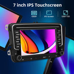 NHOPEEW 7 Zoll Android Autoradio mit 4 + 64 GB und USB Typ-C-Anschluss für VW Passat B6, B7 Golf 5 6 Jetta T5 EOS POLO Touran Seat Sharan Unterstützt CarPlay und Android Auto WiFi GPS + Rückfahrkamera