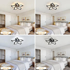 Comely Deckenlampe Led, Deckenleuchte Dimmbar, 40W 4200LM 3000k-6500k Mit Fernbedienung/APP, Moderne Deckenlampe für Wohnzimmer, Schlafzimmer, Kinderzimmer,Schwarz