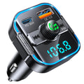 Glangeh FM Transmitter Auto Bluetooth Schnelles Autoladegerät 54W (PD 36W & QC3.0 18W) - Dual Mikrofon Bluetooth Adapter Auto Zigarettenanzünder, unterstützt Siri-Assistent & Freisprecheinrichtung
