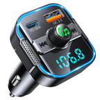 Glangeh FM Transmitter Auto Bluetooth Schnelles Autoladegerät 54W (PD 36W & QC3.0 18W) - Dual Mikrofon Bluetooth Adapter Auto Zigarettenanzünder, unterstützt Siri-Assistent & Freisprecheinrichtung