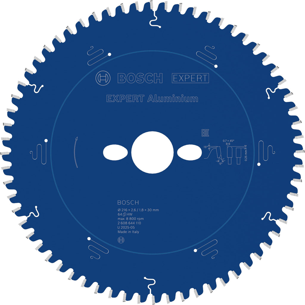 Bosch 1x EXPERT Aluminium Kreissägeblatt für kabelgebundene Kapp‑ und Gehrungssägen (für Aluminium, Ø mm, Professional Zubehör kabelgebundene Kapp- und Gehrungssäge)