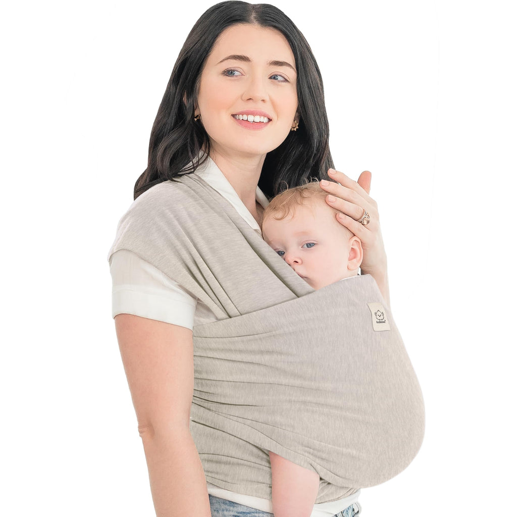 KeaBabies Babytrage Ab Geburt - Atmungsaktive Babytragetücher, Babytrage Neugeborene Ab Geburt, Babytuch Tragetuch Baby Neugeborene, Kleinkind Handfreie Baby Carrier (Stone Gray)