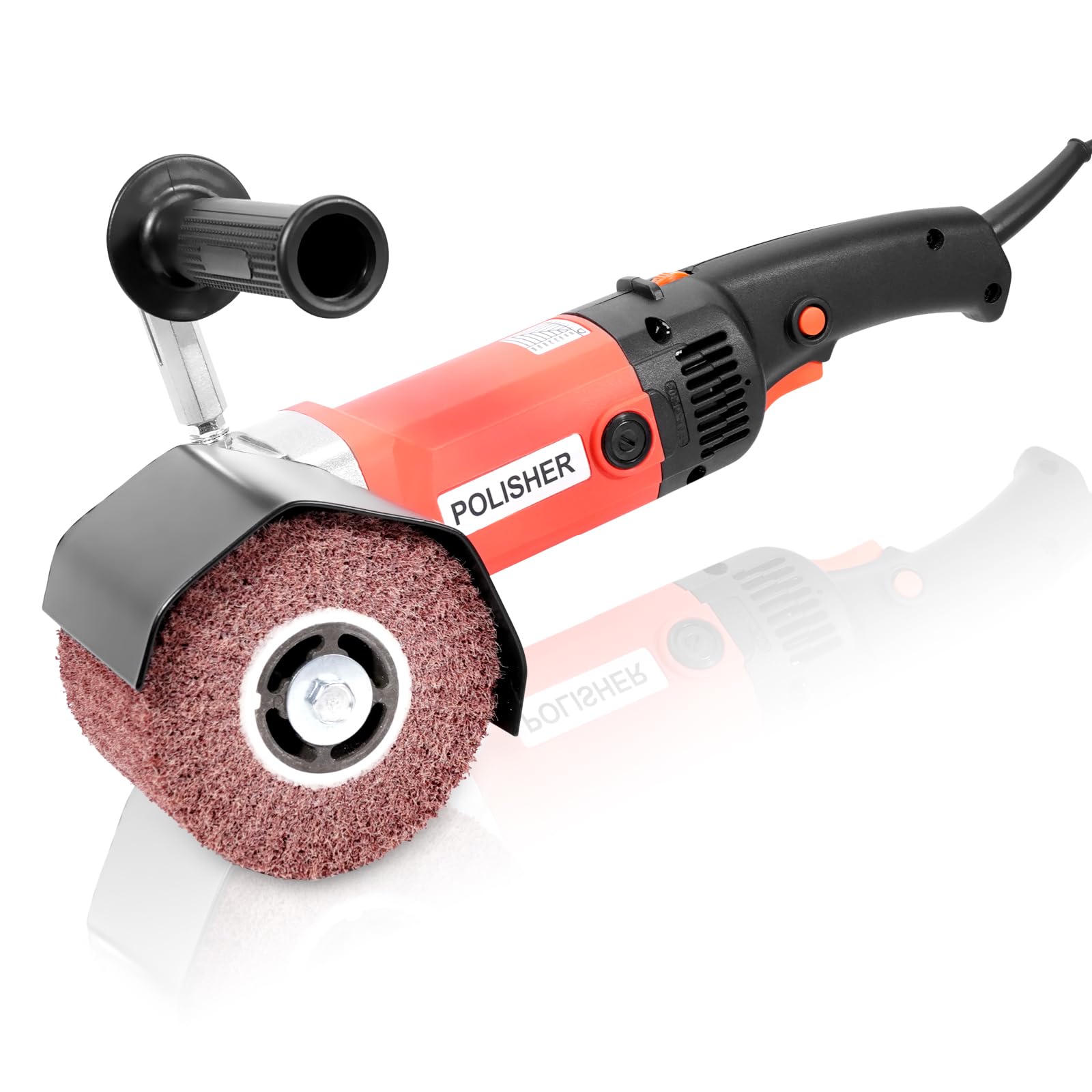 HYCHIKA 1400W Satiniermaschine, Bürstenschleifer zur Renovierung von Oberflächen, Holz Renovierungsschleifer 8 Gänge Variabler Drehzahlbereich 600-3600RPM, Metall Schleifmaschine Bürstmaschine