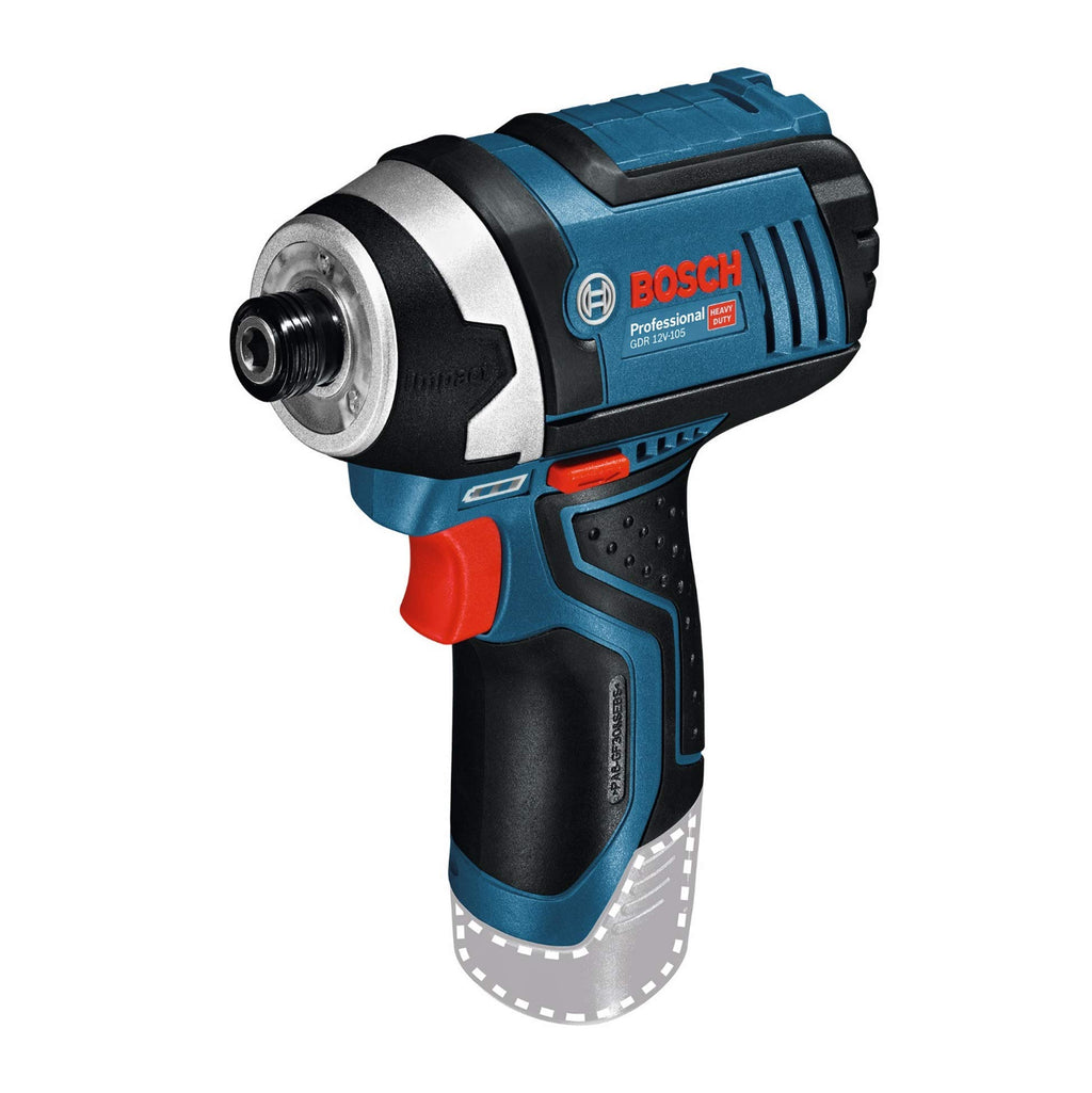 Bosch Professional 12V System Akku Drehschlagschrauber GDR 12V-105 (inkl.Einlage für Zubehör, Einlage, L-BOXX, ohne Akku/ Ladegerät)