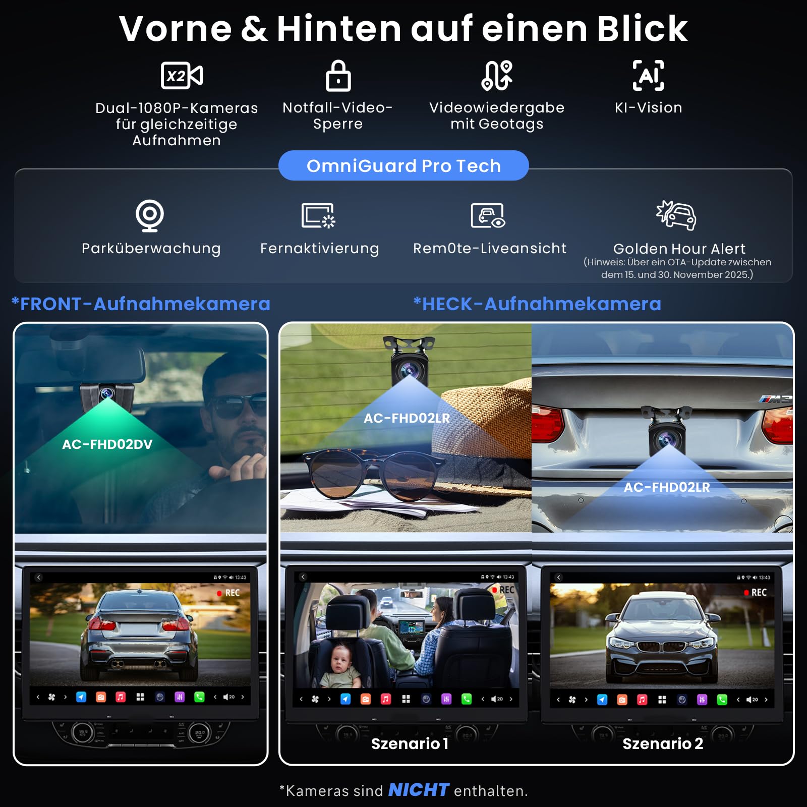 ATOTOZONE 12.9" QLED AI Android Autoradio 1 DIN, Floating Screen Auto, 8G+128G In-Dash Navigation,4G LTE, Kabelloses CarPlay & Android Auto, Dual-Phone & 2 Bluetooth,SCVC,GPS-Tracking,X10G129E