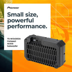 PIONEER TS-WX400DA Class-D Aktivsubwoofer mit digitaler Bassregelung für tiefedynamische Bässe (250 W), 2 frei wählbare Bassmodi, schwarz, 300 x 100 x 200 mm