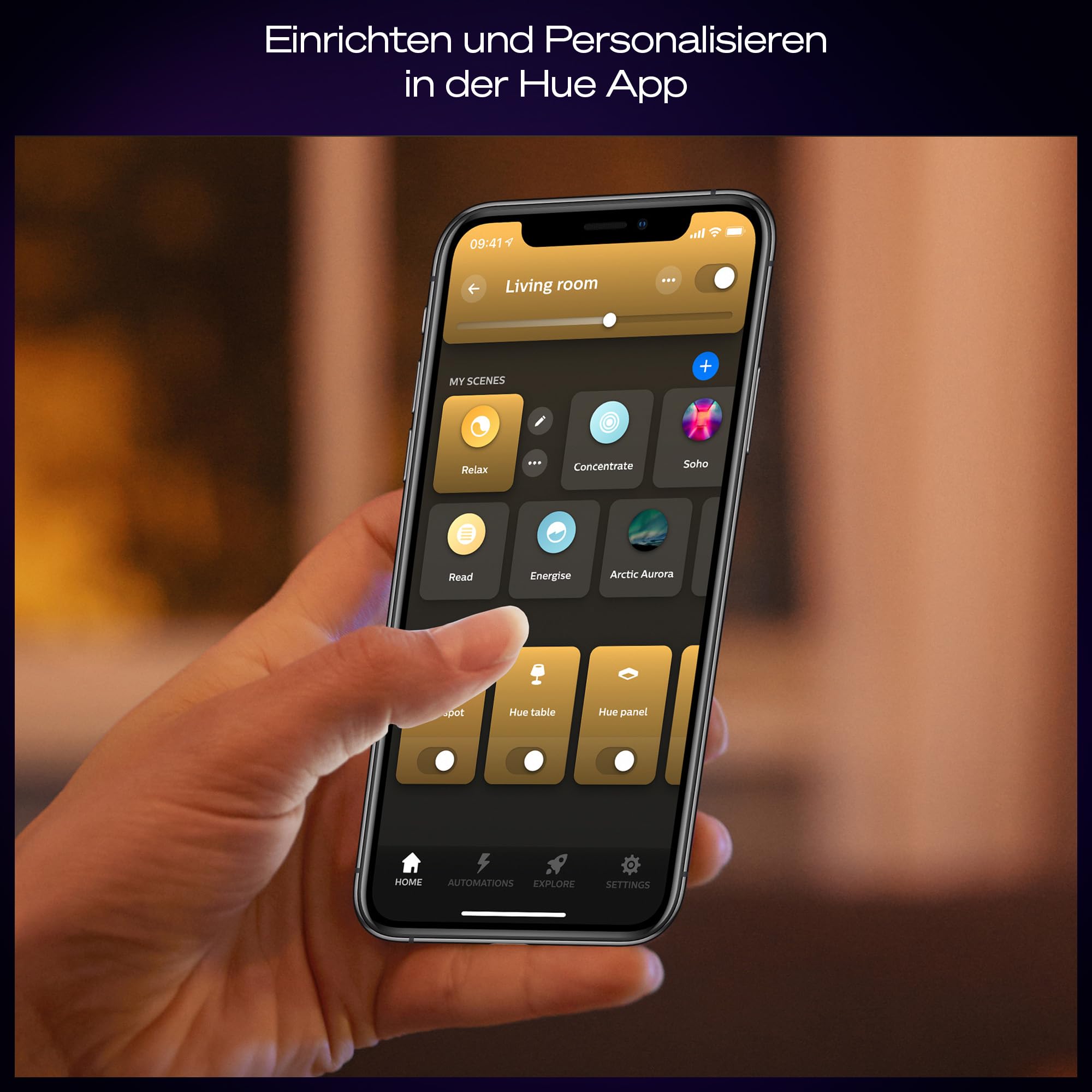 Philips Hue White Ambiance Aurelle smarte LED Panelleuchte, 120x30cm, Innenbeleuchtung, Smart Home Deckenleuchte für Schlafzimmer/Wohnzimmer, neue Generation, weiß