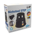 WEDO Rollhocker STEP aus bruchfestem Kunststoff - rollbarer Elefantenfuß Tritthocker, TÜV GS-geprüft, Made in Germany, rutschfest - Höhe ca. 43 cm, Tragkraft 150 kg, Farbe Schwarz