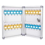 Amazon Basics Schlüsselkasten für 24 Schlüssel, abschließbarer Kasten, Rechteckig, 6.1 x 21.6 x 31.8 cm, Silber