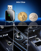 Mini CarPlay Wireless Adapter für iPhone - Converts Wired to Wireless CarPlay Adapter, CarPlay Stick für Apple Wired CarPlay Cars & für iPhone iOS 10+, USB & Type-C, Plug & Play