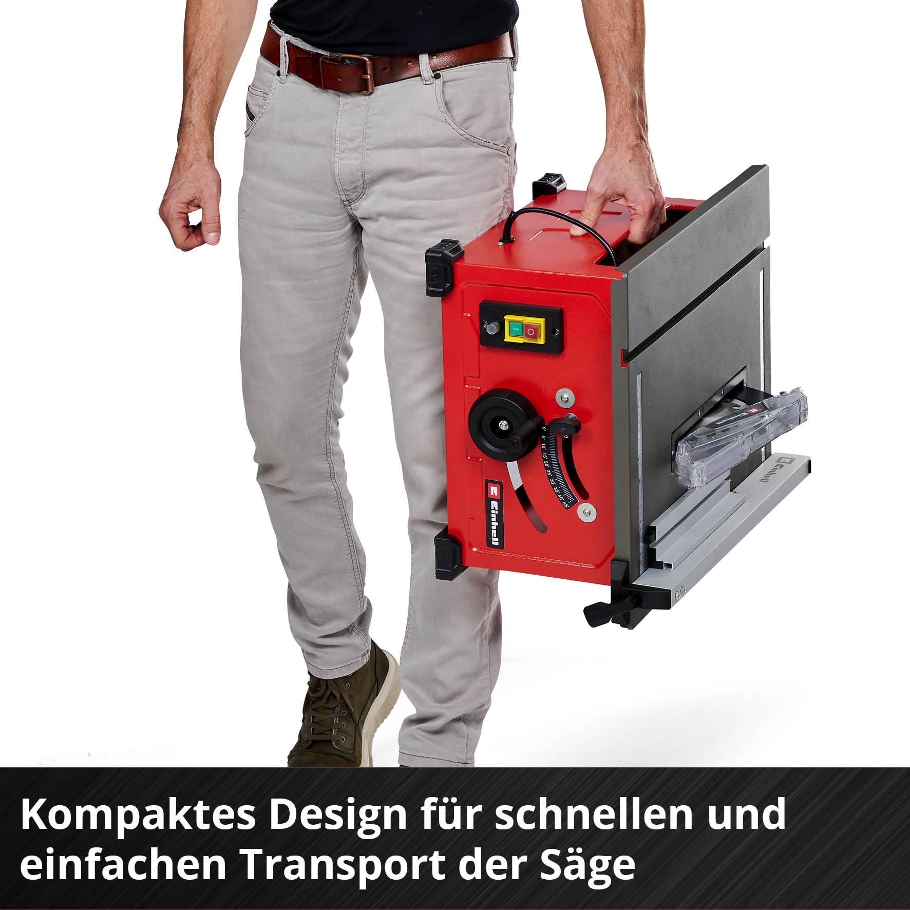 Einhell Tischkreissäge TC-TS 8 (1200 Watt, 45 mm Schnitthöhe, Ø 210 mm Sägeblatt, Winkelanschlag, Parallelanschlag, Absauganschluss im Gehäuse)