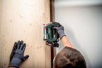 metabo Akku-Stichsäge STB 18 L 90-18 V, CAS, 90 mm Schnitttiefe, 4-fach Pendelhub - Werkzeugloser Sägeblattwechsel, Softgrip, Späneblasfunktion, LED-Licht, Absaugung, für Holz, Metall & Kunststoff