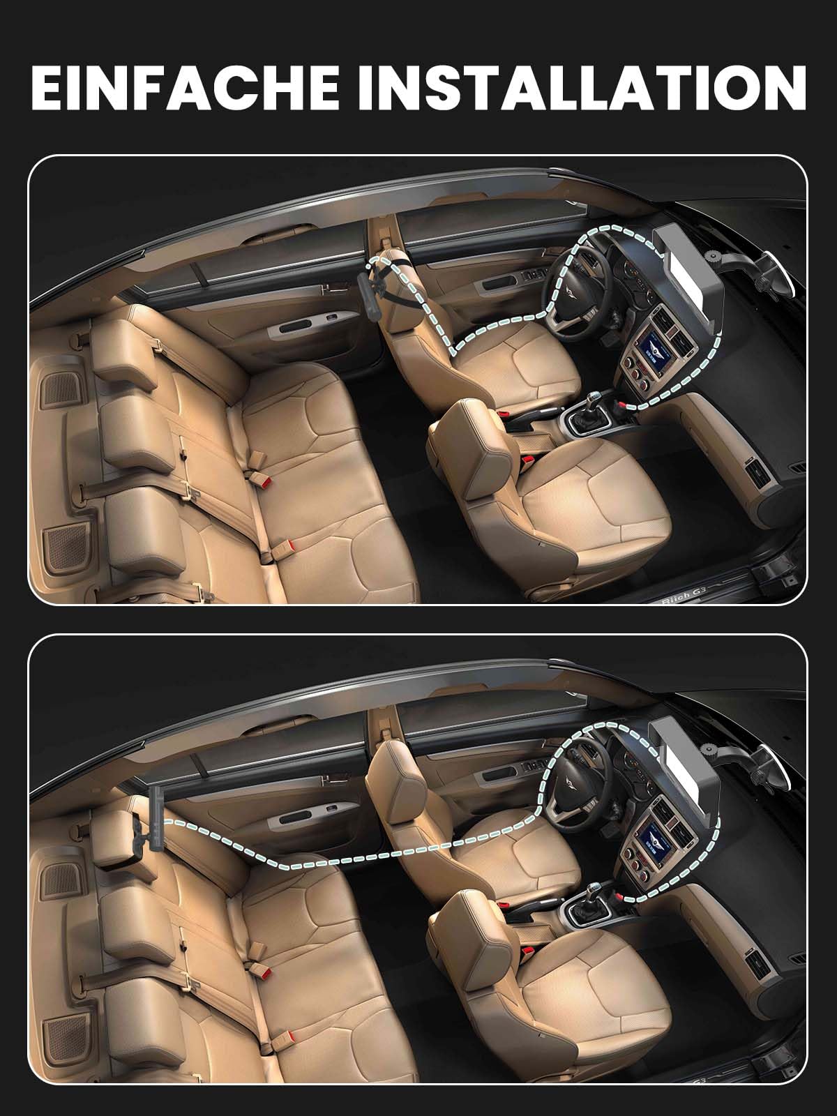 GROWNSY Baby Kamera Auto mit Nachtsicht und Weitwinkel, 4,3'' HD Spiegel Auto Baby rückbank, autospiegel Baby für rücksitz USB Plug&Play, Einfache Installation