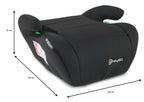 babyGO Sitzerhöhung Booster nach neuer I-Size Norm - Kindersitzerhöhung - Kindersitz/Autositz für Kinder (125-150 cm) Schwarz