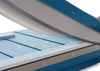 Dahle 867 Hebel-Schneidemaschine mit Sicherheitsautomatik (460 mm bis DIN A3, Schnitthöhe 3,5 mm, Metalltisch) Blau