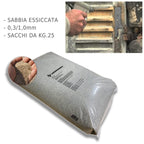 Sand für Sandstrahler, Sandstrahler, Vaga, 0,3 – 1,00 mm, 25 kg Säcke zum Sandstrahlen von Holz, Eisen, Wespen