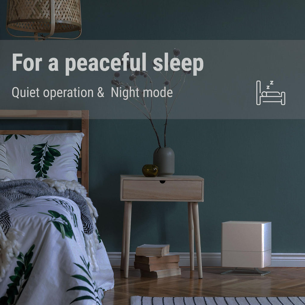 Stadler Form Luftbefeuchter Oskar mit Hygrostat / für Räume bis 50 m² / energiesparend / leise / dimmbare LEDs / Nachtmodus / für Duftstoffe geeignet / Auszeichnung ÖKO TEST 11-2018 / Farbe schwarz