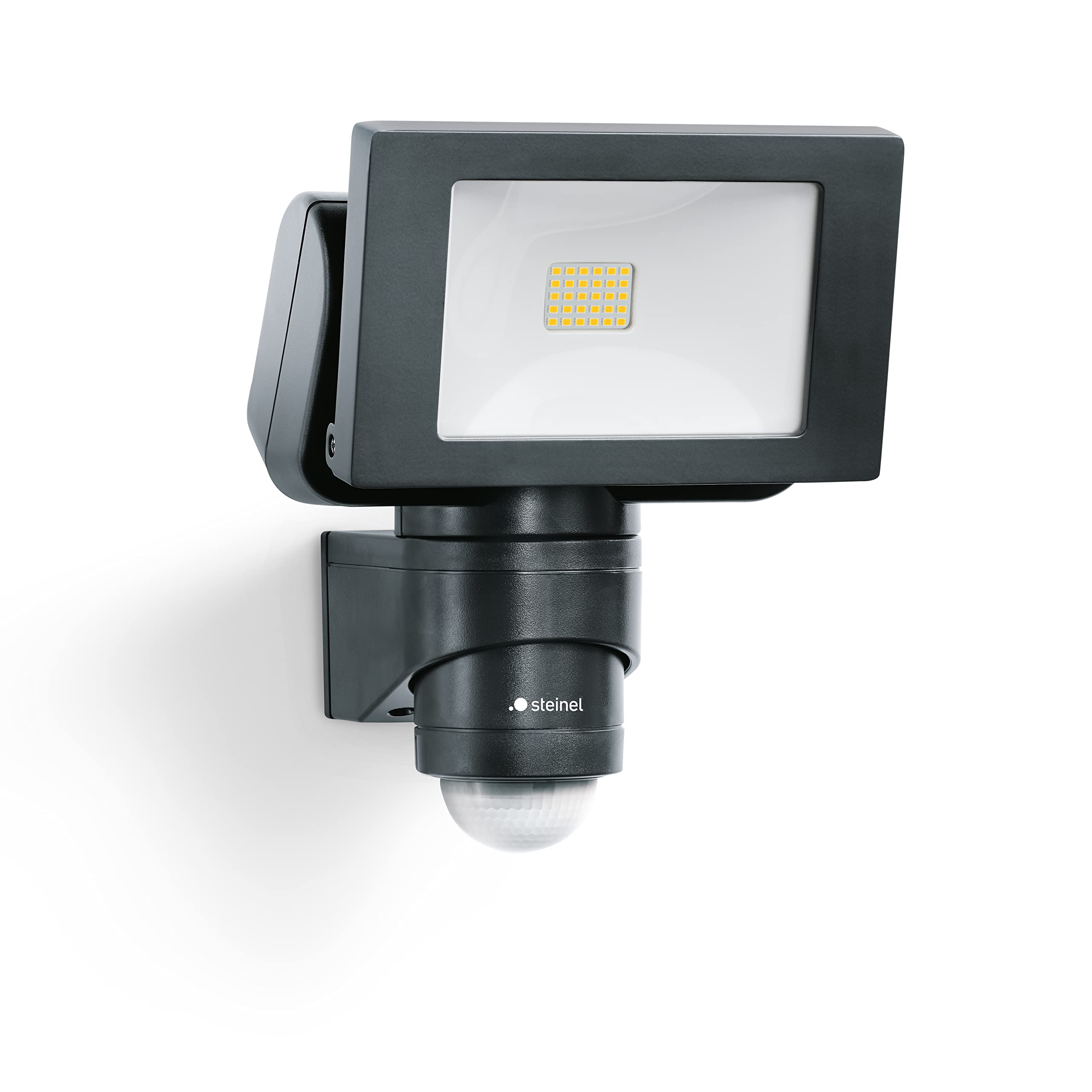Steinel LED Außenstrahler LS 150 S schwarz, 240° Bewegungsmelder, max. 12 m Reichweite, 14,7 W, Schwenkbar, 1375 lm, 4000 K
