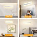 Dehobo Led Bad Spiegelleuchte 14W 40cm - LED Spiegellampe Badezimmer Spiegelleuchte IP44 4000K Neutralweiß - Badlampe Wandbeleuchtung 230V 1000LM Spiegelfrontlicht aus Acryl Kein Flimmern