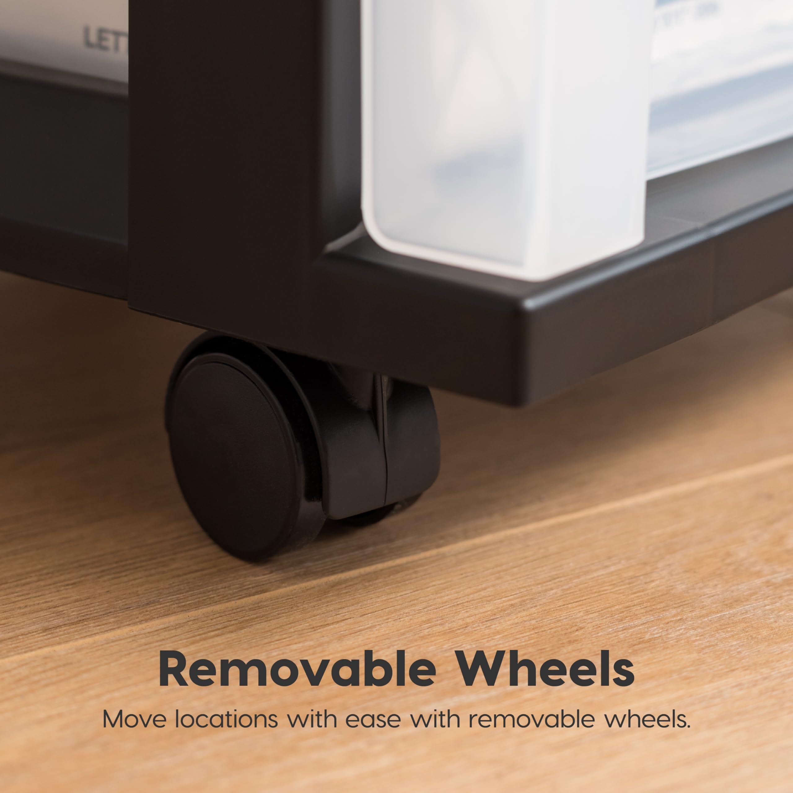 Iris USA Organizer mit Schublade aus Kunststoff, Rollwagen mit Rollen, 7 Schubladen, für Klassenzimmer, Kunsthandwerk, Kommode, Schrank, Badezimmer, Waschküche, Schwarz/Transparent