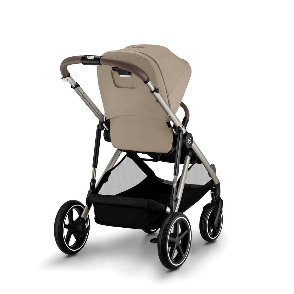 CYBEX Gold Kinderwagen GAZELLE S, Ab Geburt bis ca. 4 Jahre, Max. 22 kg (Single-Modus) / 2x 22 kg (Duo-Modus), All-in-1-System mit 20+ Konfigurationen, Almond Beige
