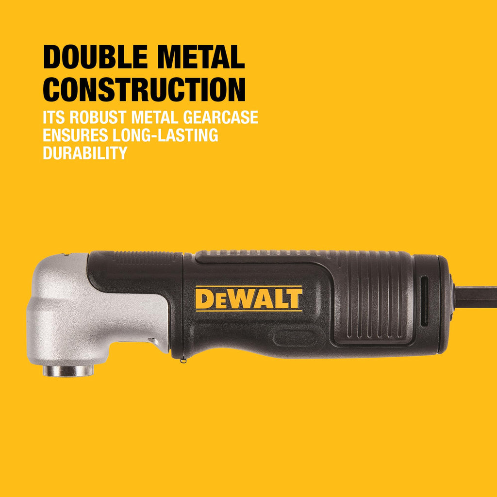 Dewalt Impact Winkelvorsatz für Schlagschrauber DT20500 (1/4" Sechskant, schlagfest, performt mit bis zu 43Nm Drehmoment, für den Einsatz auf Akku-Schlagschraubern)