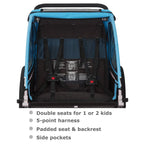 Tiggo Kinderanhänger Jogger 2 in 1 Kinderfahrradanhänger Fahrradanhänger Anhänger 50402