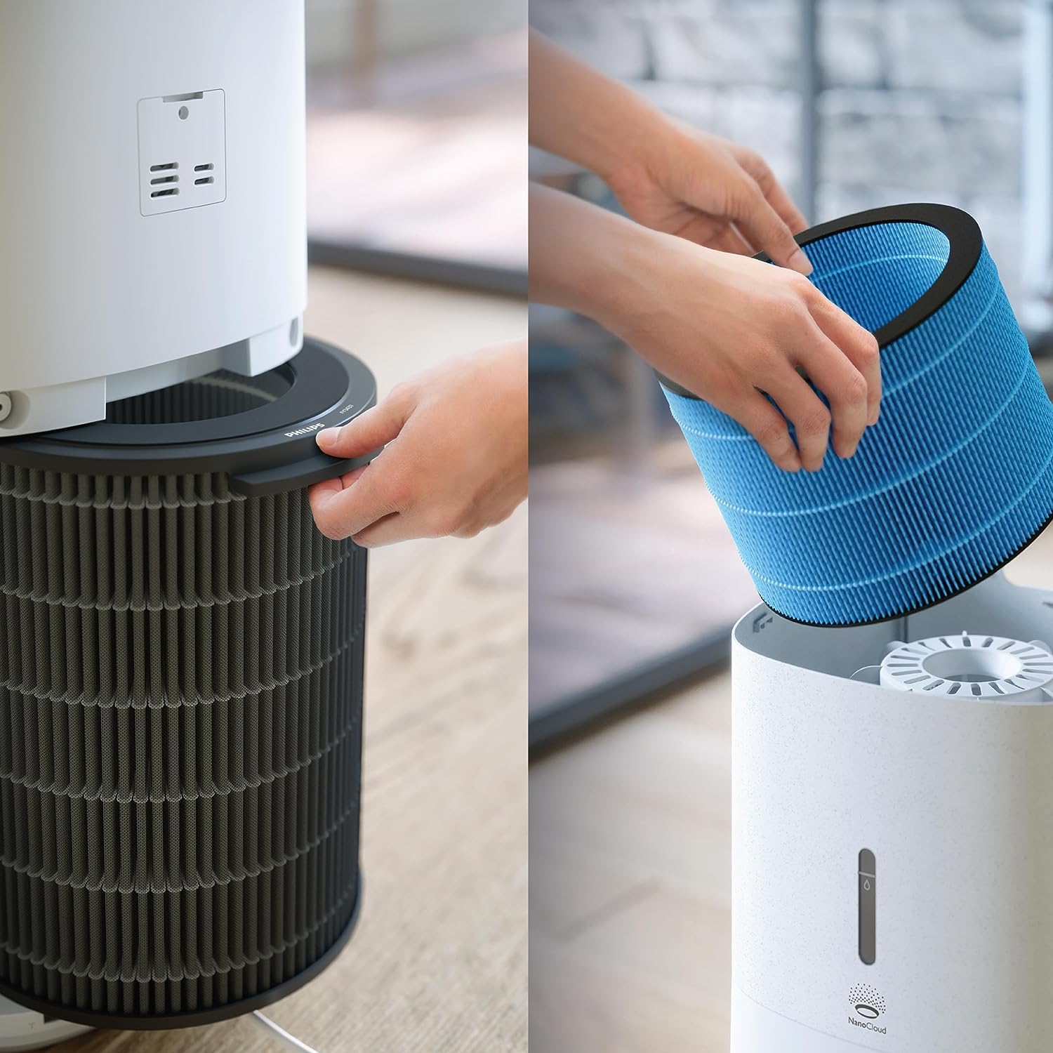 Philips Original-Ersatzfilter für 2-in-1 Luftreiniger und Luftbefeuchter der 3000er Serie AC3737, HEPA NanoProtect + Aktivkohle, 36 Monate Lebensdauer (FY3437/00)