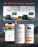 VANTRUE N4 Pro 3 HDR 4K+ 1080P+ 1080P STARVIS 2 Dashcam Auto, 5G WiFi PlatePix™ Dash Cam GPS 360° Puffer Parküberwachung Auto Kamera, IR Nachtsicht, Sprachbefehl, Privatsphäremodi, 2.45” 1TB Max