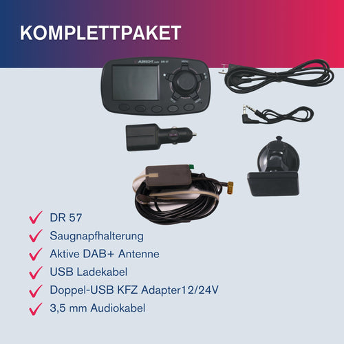 Albrecht DR 57 DAB+ Autoradio-Adapter, zum kabellosen Aufrüsten von KFZ-Radios, DAB+ & Musik-Streaming, inkl. Freisprechfunktion, 27257, schwarz