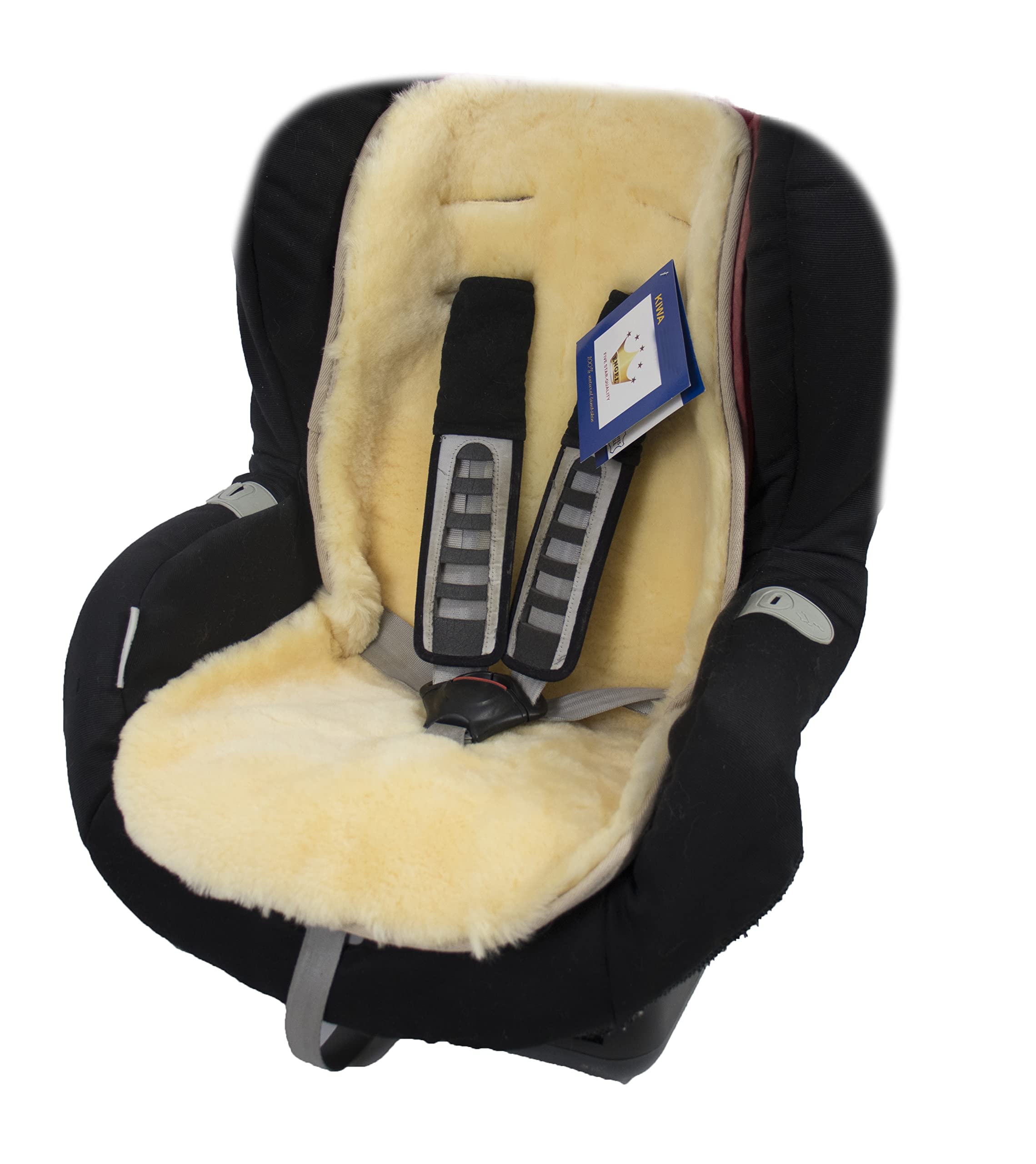 KIWA Echt Lammfell Einlage für Kinderwagen Buggy Baby Bett Kinderbett medizinisch gegerbtes Merino Schaffell