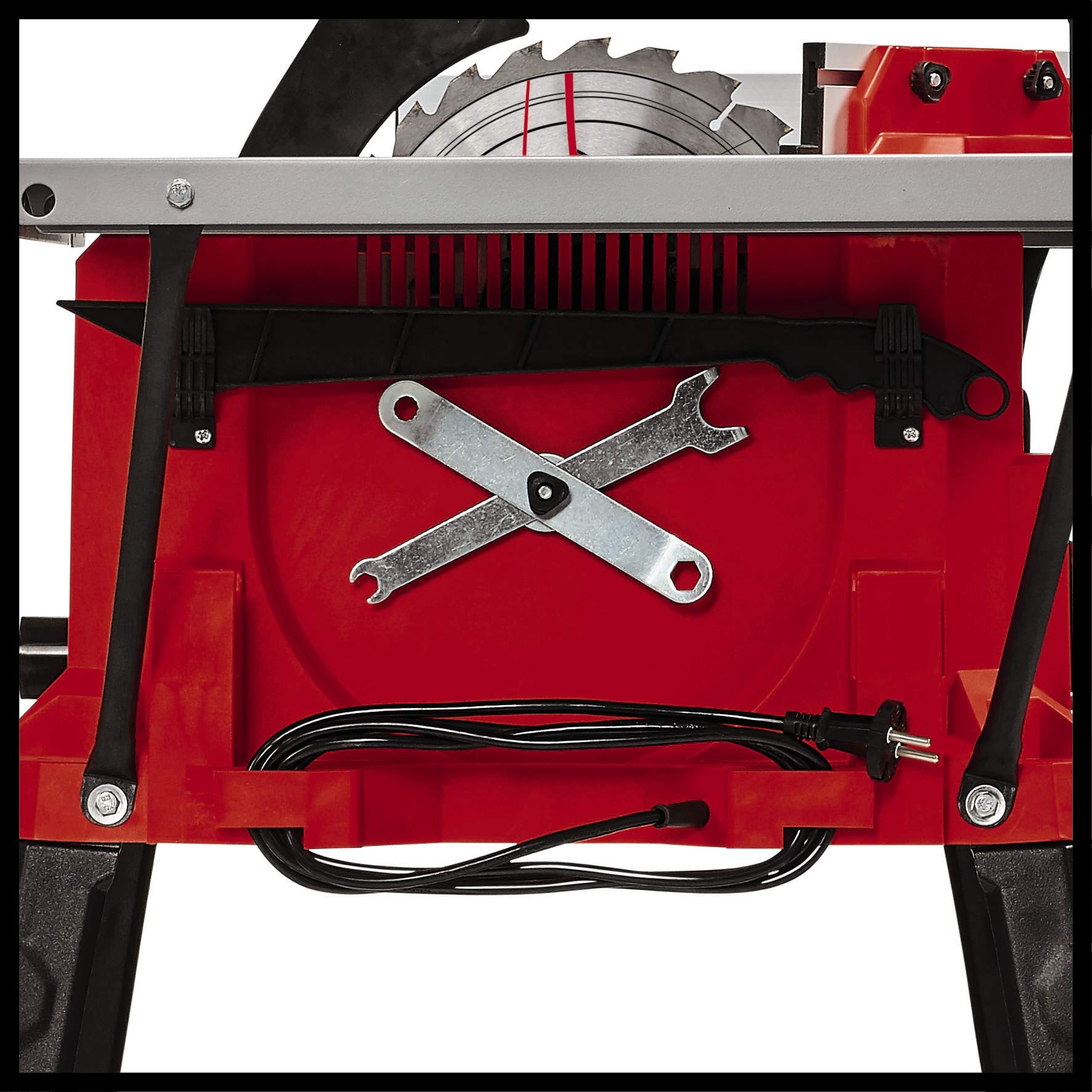 Einhell Tischkreissäge TC-TS 254 U (2.200 W, 80 mm Schnitthöhe, Ø 254 mm Sägeblatt, Winkelanschlag, Parallelanschlag, Auflagenvergrößerung, Staubabsauganschluss)
