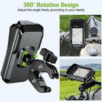 BTNEEU Handyhalterung Motorrad Wasserdicht Universal Anti-Shake Telefonhalterung mit Touchscreen Sonnenblende 360° Drehbar Halterung Motorrad Metall für Smartphone bis zu 7,0" (Schwarz C)