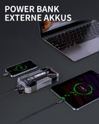 CARHEV Starthilfe Powerbank für Pkw, 4500A Starter Powerbank (Bis Zu 8,0L Benzin Oder 8,0L Diesel), 12V Booster Auto Starthilfe mit LED, Jump Starter mit Starthilfekabel und 2 USB Ausgänge