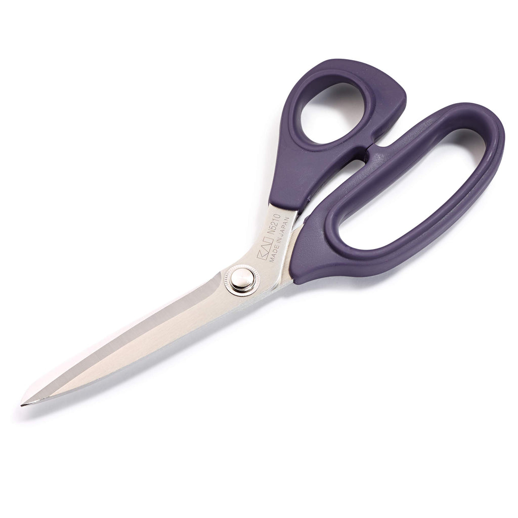 Prym 611512 8" Professional Schneiderschere | Stoffschere 21 cm aus Edelstahl mit ergonomischem Soft-Griff | Präzises Schneiden von feinen & festen Stoffen | Lila | Für Rechts- & Linkshänder