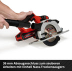 Einhell Akku-Handkreissäge TE-CS 18/150 Li-Solo Power X-Change (18 V, Li-Ion, Ø150 x Ø10 mm Sägeblatt, Schnitttiefe und Neigungswinkel werkzeuglos einstellbar, LEDs, ohne Akku und Ladegerät)