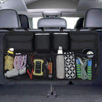 URAQT Kofferraum Organizer Auto, 100x45 cm Auto Aufbewahrungstasche, Kofferraumtasche, Wasserdichten Taschen mit Starkes elastisches, Zauberstabstruktur für SUV, Schwarz