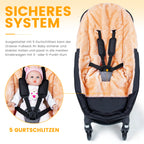 Orzbow Fußsack Buggy, Künstliches Lammfell Fußsack Kinderwagen Baby Winter mit Reißverschluss, Abnehmbar, Universelle & Wasserdicht, Maschinenwaschbar, Schwarz