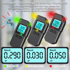 Alkoholtester Alkotester Atemalkoholtester Promilletester Alkomat professionell Dual-Sensor digital mit LCD, tragbar für Auto & Zuhause, 20 Mundstücke, Breathalyzer Breathalyser Alcohol tester Breath